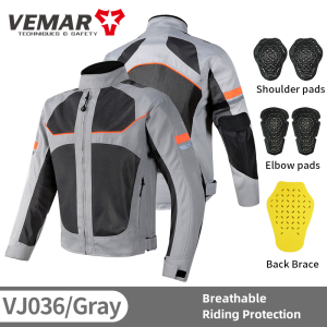 Summer Motorcycle Jacket Mens Motocross Jacket Protective Gear Coat Racing