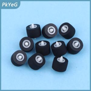 PkYeG 10PCS 10x6x1.5x10mm đài phát thanh phong trào Pinch con lăn bánh xe với trục cho băng ghi Cassette Máy nghe nhạc Phụ kiện âm thanh