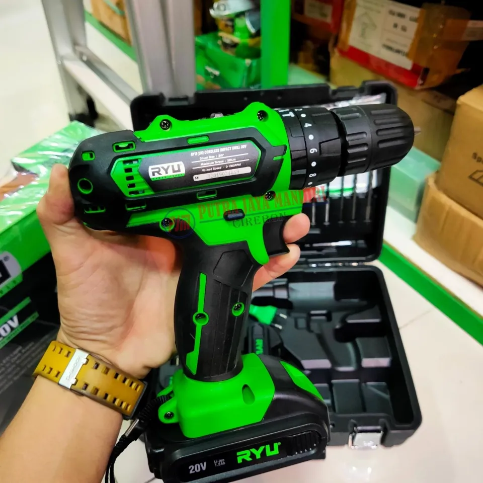 Ryu Impact Cordless Drill 20V RCI20V Mesin Bor Baterai tanpa