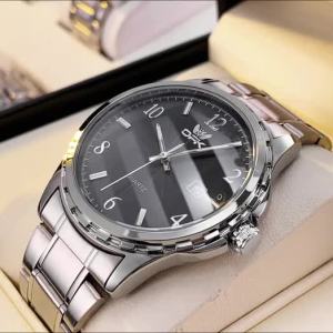 OPK Watch For Men Original Waterproof Business Fashion Japen Import Movement Casual Calendar Luminous Stainless Steel Sports Watche