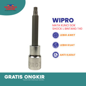 Bit Socket Deep Torx / Kunci Sok Panjang Bintang / Kunci Shock Sok T40 - Wipro T40