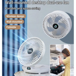 【 Local shipment 】TT HAPPY Portable Dual-use Table Desk fan/Wall-mounted USB Charging Silent Small Fan Rechargeable Fan for Home Office