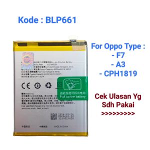 Baterai Oppo F7 A3 BLP661 CPH1819 Batre Battery