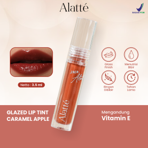 Alatte Glazed Liptint Glossy Shade Caramel Apple Long Lasting Mint Sensation BPOM