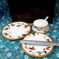 Bộ 5 món Noritake gốm sứ đĩa và chén - Noritake SLAY bone china Plates + bowl Dinner Set ( Set of 5 Pcs). 
