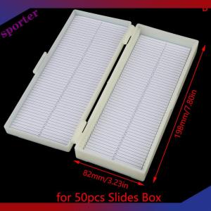 Sporter พลาสติก Microscope SLIDE BOX 25/50/100pcs กล่องเก็บของชีวภาพ