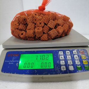 เซรามิคริง วัสดุกรองตู้ปลา ดูดกลิ่นตู้ปลา ขายเป็นชิ้น เซรามิคแบบพรุน มีรูตรงกลาง (ฟรีถุงตาข่าย)