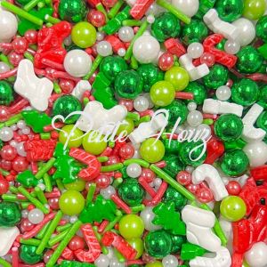 [Petite Houz] Cheapest HALAL Christmas Theme Xmas Sprinkle Sugar Ball Cake Decoration