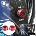 4Pcs Knob Cover for Subaru Crosstrek Impreza 2024 2025 Accessories, 2025 Forester, 2020-2025 Legacy Outback, 22-24 WRX 23-25 Ascent, Volume Tune, Start Stop Button Ring Rear Mirror Knob Cover (Red). 