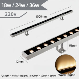 Lighting Aluminum LED Wall Washer Spotlight 36W 24W 18W Energy Saving IP68 Waterproof Dustproo
