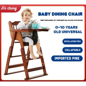Foldable High Chairs and Toddlers with cushion Tray Adjustable Height Highchairs