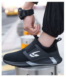 New Men Work Shoes Safety Shoes Men Work Boots anti-puncture Safety Shoes Man Light Steel Toe Shoes