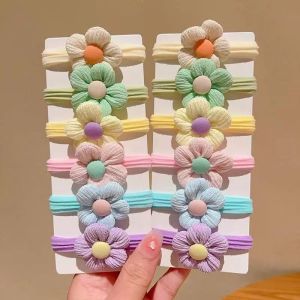 Childrens Rubber Band Does Not Hurt Hair Flower Style Hair Band Tie Hair Girls Headdress Girl Hair Band Tie Ponytail Rubber Band