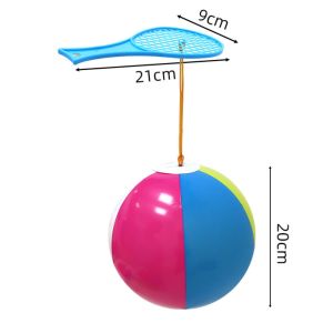 NAELIN Stress Relief Kids Bouncing Ball Toy Reaction Training Colorful Childrens Toy Ball Fun Interactive Sport Inflatable Bouncy Ball Toy Childrens Gifts