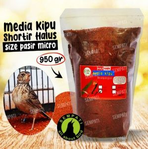 SEMPATI Media Kipu Haje Haifa Sedang 950gr Serbuk Bata Merah Media Kipu Burung Branjangan Bubuk Pasir Bata Merah Sangkar Kandang Burung Branjangan Lark