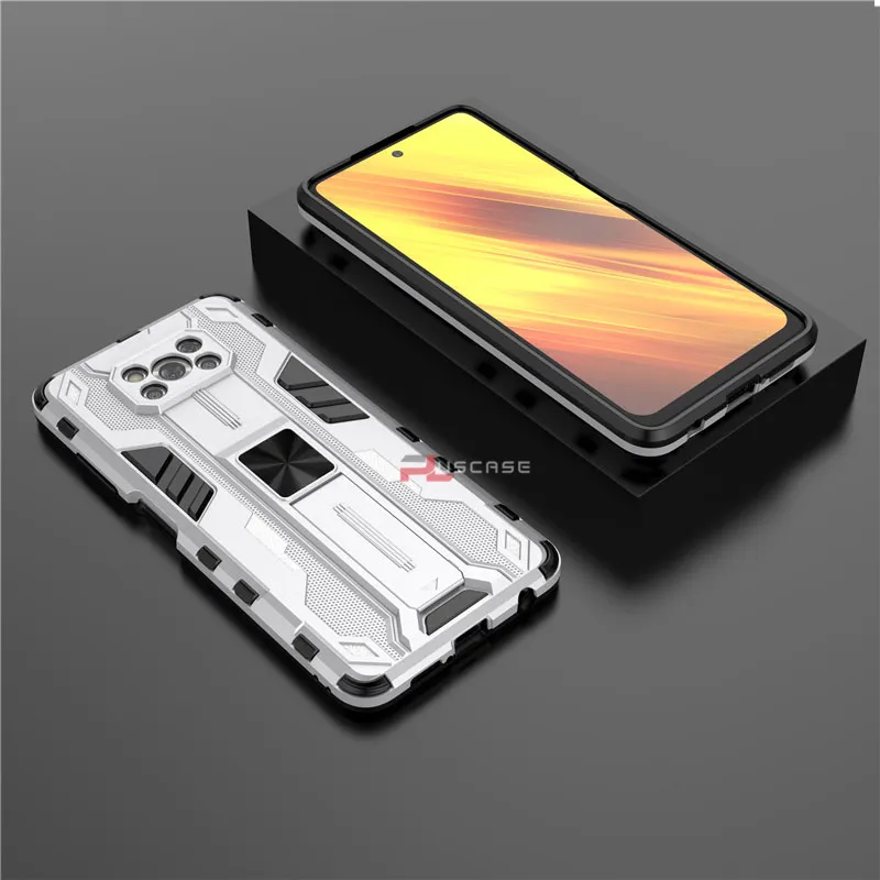 For Xiaomi Poco X3 NFC X3 Pro Case Shockproof Kickstand Cover + Screen  Protector