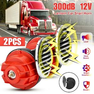 COD Type-R Klakson Mobil 12 Volt Suara Super Kencang Model Snail Loud Horn 12V 300dB 2 PCS - 60B012