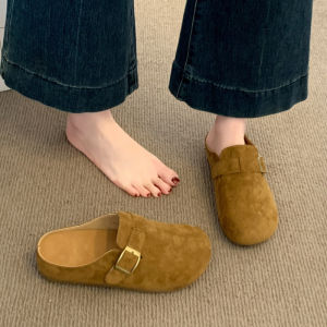 Size 36-40 WomenS Open-Toe Mules For Outdoor Wear 2025 New Vintage Flat Mules For Women Summer