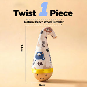 Interactive Wooden Tumbler Cat Toy Durable Pet Toy Self-Happy Wooden Cat Tumbler Wobbler Cat Toy