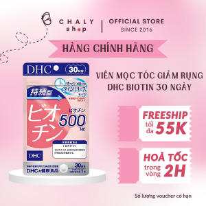 Viên uống mọc tóc giảm rụng đẹp da DHC Biotin 30 ngày Nhật Bản