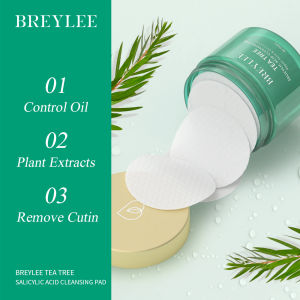 BREYLEE TEA TREE SALICYLIC ACID CLEANSING PAD Control Oil and Remove Cutin Shrink Pores 40Pcs