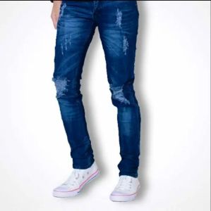 Celana Jeans Sobek Pria Dewasa Kekinian Celana Jeans Sobekj Keren Strecht Slimfit Korean