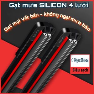 Gạt mưa ô tô 4 lưỡi silicon không xương đời mới nhất 2023 gạt sạch gấp 4 lần loại thường gạt mưa 4 lưỡi silicon gạt siêu bền siêu sạch gạt mưa silicon 4 lưỡi gạt mưa ô tô silicon 4 lưỡi cao cấp gạt nước 4 lưỡi