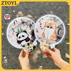 ZTOYL  Phim Hoạt Hình Di Động Gấp Fan Hâm Mộ Kawaii Sáng Tạo Có Thể Gập Lại Fan Hâm Mộ Mùa Hè Mát Mẻ Tay Bay Đĩa Túi Vải Fan Quà Tặng Cho Trẻ Em