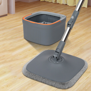 Spin Mop Floor Mop Lantai Spin Auto Separate Water Quick Dry 360 Spinning Flat Mop With Bucket Household Cleaning Tools