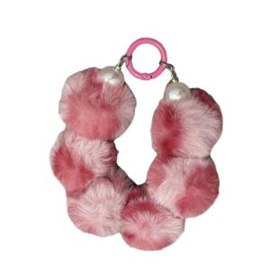 Vải nhung mềm mại Leopard dây đeo cổ tay vòng tay trang trí Vòng tay Keychain Túi xách Sáng Tạo Treo lòng thòng Túi Chìa khóa trang trí