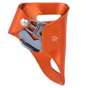 อุปกรณ์ป้องกันการร่วงหล่นบนหน้าอกสำหรับที่หนีบเชือกปีนเขาที่แข็งแรงปีนผากลางแจ้ง