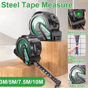DOUBLEL Hardened Self Locking Steel Tape Measure 3m/5m/7.5m/10m Wear-Resistant Tape Measure Portable High-Precision Retractable Measuring Tape Measuring Tools