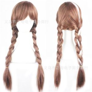 Anime Frozen phong cách Harajuku cosplay Tóc giả Tóc tết đôi thời trang Anna Anna Tóc giả