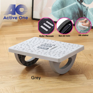 ACTIVEONE Ergonomic Foot Stool 180° Swing Massage Roller Rest Stool Under Office Desk Anti-slip Antibacterial Massage Foot Stool-Fulfilled by ACTIVEONE
