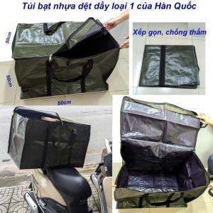 Túi bạt nhựa dệt dầy loại 1 của Hàn Quốc túi giao hàng size lớn dài 80cm rộng 50cm cao 50cm. tx140