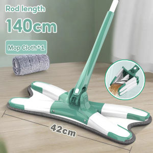 X Microfiber Mop 360° Rotatable With Squeezer Wet Dry Floor Cleaning Tools For Walls Glass Dust Mop
