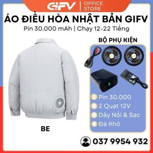 Áo điều hòa quạt gió Nhật Bản pin 30.000 mAh dùng 15-22 tiếng thấm mồ hôi thoáng mát hạ nhiệt pin trâu bền bỉ quạt siêu mát