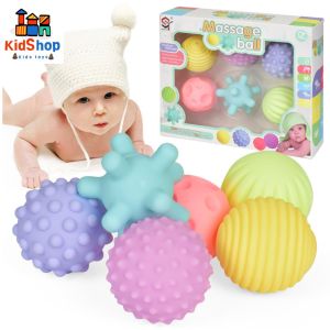 6pcs Baby Sensory Ball Toys Baby Ball Teether Soft Bell Rubber Baby Early Learning Sensory Toy Squishy toy mainan Ball