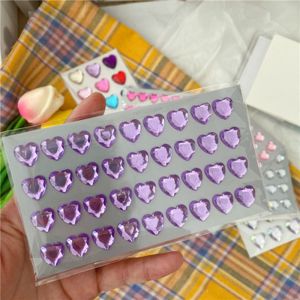 MMLUCK Scrapbooking DIY Dễ thương Đồ chơi hình dán đẹp Trang trí điện thoại Trang trí Album Cho trẻ em Hình dán tỏa sáng 3D Hình dán kim cương Tình yêu kim cương Trái tim kim cương