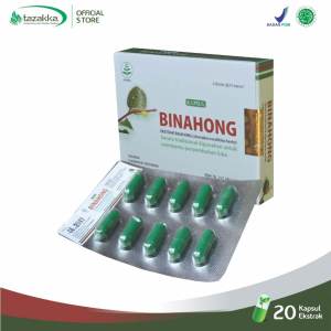Tazakka Ekstrak Daun Binahong Asli Original Obat Herbal Luka Pasca Operasi 20 Kapsul Blister.