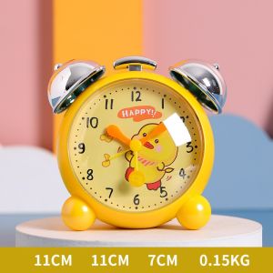 Đồng hồ báo thức để bàn CHUÔNG BẠC MẶT LỒI đồng hồ báo thức chuông đôi to nhân vật hoạt hình đáng yêu