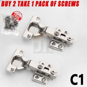 WeHome Soft Close Hydraulic Heavy Duty Regular Concealed Hinges For Cabinet Door DIY 1Pair H1 H2 H3