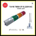 TOWER LIGHT TAYB TB50-3T-D, 24VDC,220VAC 3 สี ไม่มีเสียง ขายาว (L) ไฟติดค้าง. 