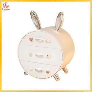 Storage Box 3 Laci Kelinci Aesthetic / Rak Laci Mini Cute Multifungsi / Laci Penyimpanan CF K179