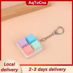 [COD] AqToCna Ship within 24 hours Finger Keyboard Fidget Toys DIY Sensory Fidget Keyring Mechanical Keyboard Toys For Kids Adults