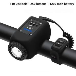 2026 Bicycle Electric Horn Bike Light USB Rechargeable MTB Cycling Lamp IPX6 Waterproof 120dB Night Riding MTB Bike Accessories