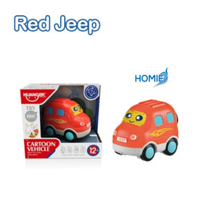 HOMIE Early Educational Cartoon Vehicle/Cute Car Toddler Kids Toy/Mini Police Fire Cars with Roadmap