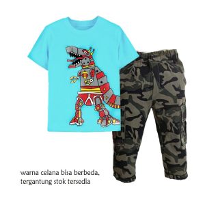 BAJU ANAK LAKI LAKI SETELAN ANAK LAKI BAJU ANAK COWOK PAKAIAN ANAK LAKI LAKI PAKAIAN ANAK MURAH CELANA PANJANG ANAK 1-2 TAHUN DINO SWAT KPJG