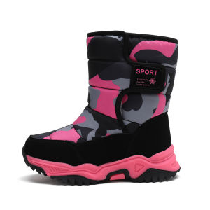 Winter Plush Warm Children Snow Boots Ankle Boots For Boys Girls Waterproof Cotton Shoes Non-Slip Outdoor Boots