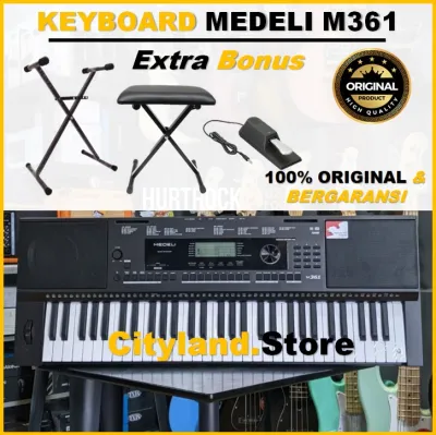Medeli M361 Portable Keyboard 61 Key Original Garansi Resmi